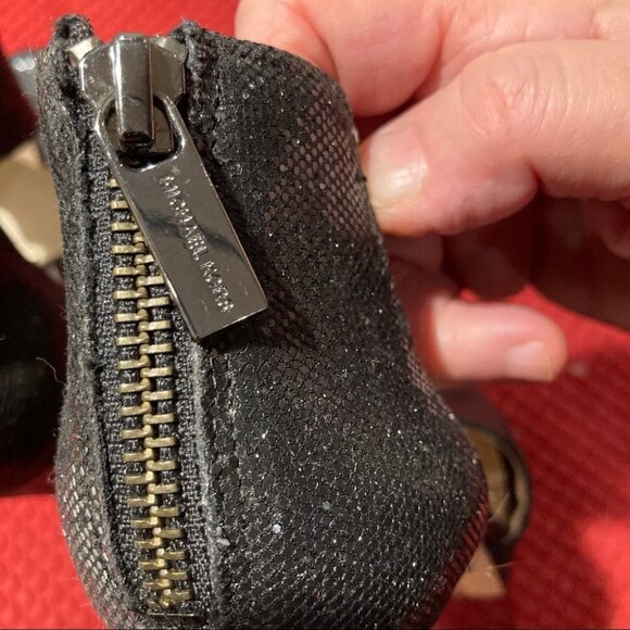 MICHAEL KORS Sz 7 Platform  Heeled Sparkly Glitter Zipper Closure Heels - Picture 6 of 8